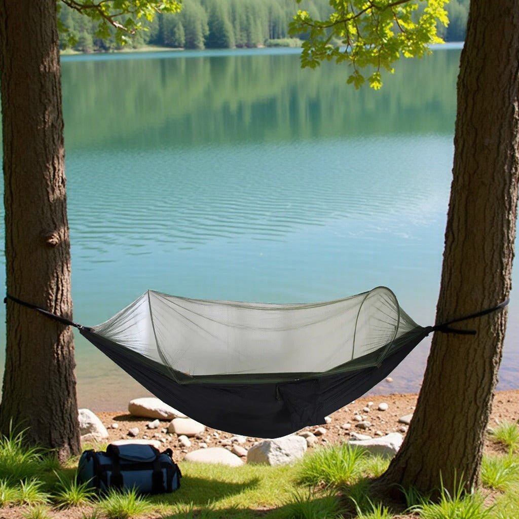 Hamac Camping - NetGuardHammock™ - Noir - Explora Camping