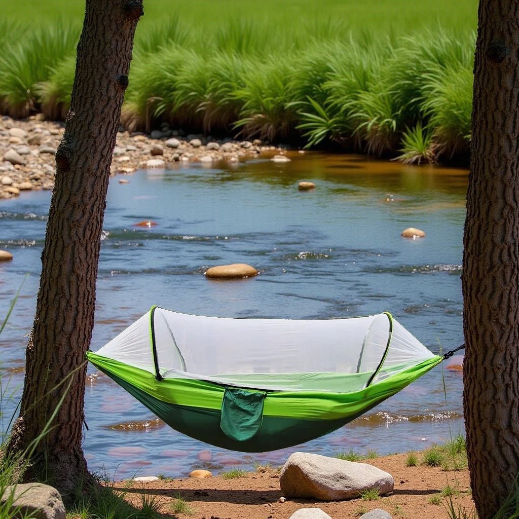 Hamac Camping - NetGuardHammock™ - Vert Double - Explora Camping