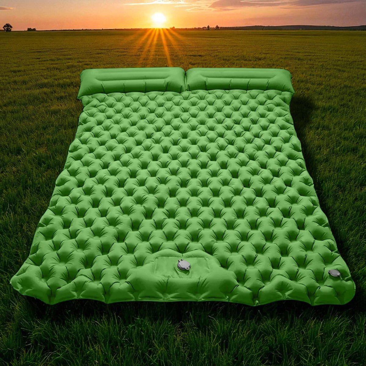 Matelas Gonflable - LiteDoubleMattress™ - Vert - Explora Camping