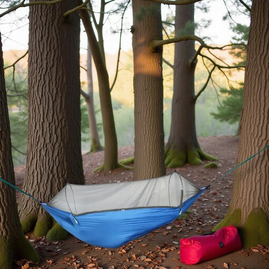 Hamac Camping - NetGuardHammock™ - Bleu - Explora Camping
