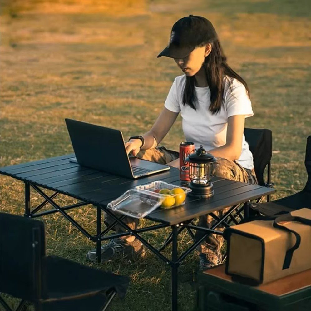 Table Pliante Camping - CampFlex™ - Noir - Explora Camping