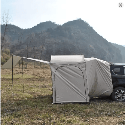 tente pour voiture campup kaki attache voiture noire cote